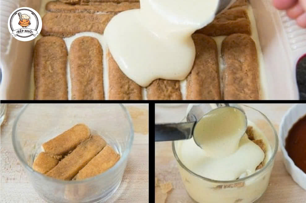làm bánh tiramisu không cần mascarpone